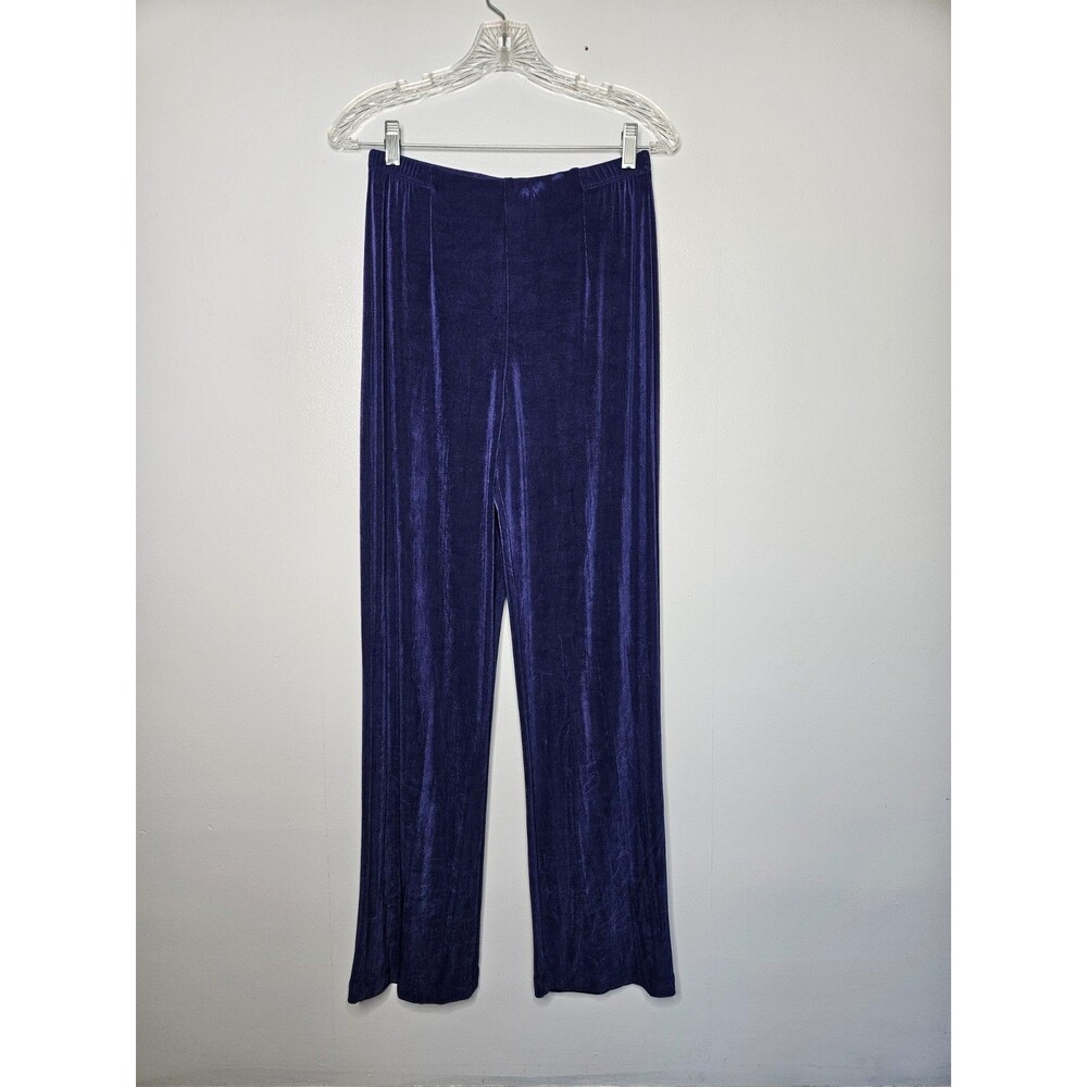 CHICOS Travelers 2 Piece Set Sz 1 Amethyst Jacket Frog Buttons No Tummy Pants - Picture 5 of 9